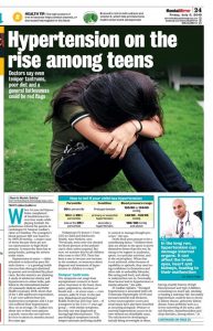 Hypertension on the rise among teens