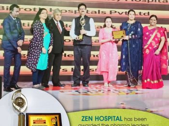 Zen hospital is happy to be awarded, as the most promising hospital in patient care by Pharma.