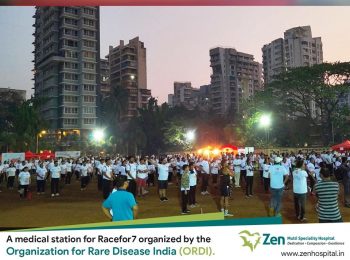 Zen Multispecialty takes pride in announcing that we hosted a medical station for an awareness run called RaceFor7 - Mumbai which was organized by the Organization for Rare Disease India (ORDI)