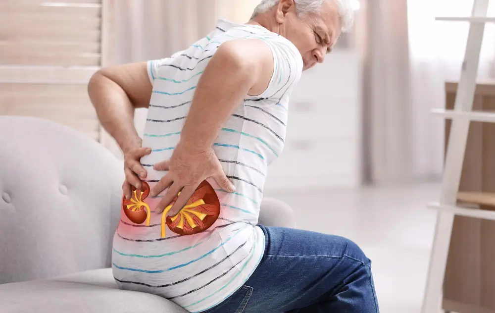 sharp back pain symptom of kidney stones